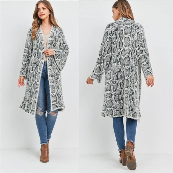 SO Soft Snake Print Long Cardigan - Picture 8 of 8